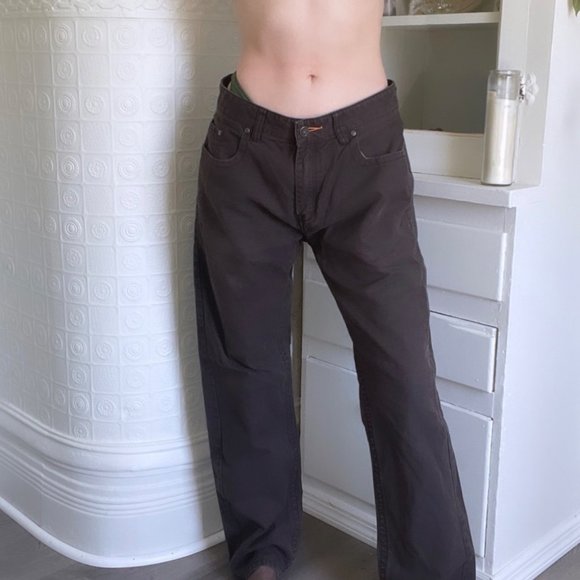 Quiksilver Denim - Quicksilver Vintage Y2K Brown Corduroy Baggy Straight Leg Jeans